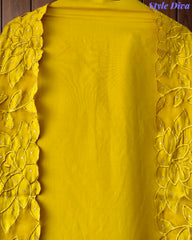 Modal Laser Cut Applique Work Unstitched Suit with Embroidered Modal Dupatta
