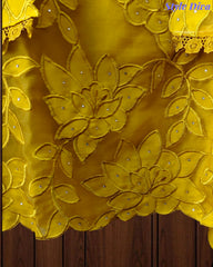 Modal Laser Cut Applique Work Unstitched Suit with Embroidered Modal Dupatta