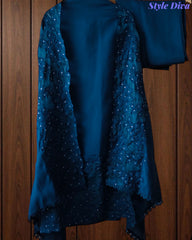 Modal Laser Cut Applique Work Unstitched Suit with Embroidered Modal Dupatta
