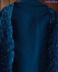 Modal Laser Cut Applique Work Unstitched Suit with Embroidered Modal Dupatta