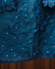 Modal Laser Cut Applique Work Unstitched Suit with Embroidered Modal Dupatta