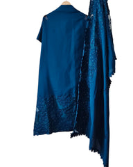 Modal Laser Cut Applique Work Unstitched Suit with Embroidered Modal Dupatta