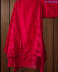 Modal Laser Cut Applique Work Unstitched Suit with Embroidered Modal Dupatta