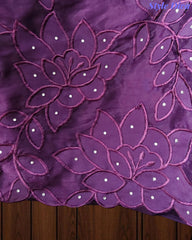 Modal Laser Cut Applique Work Unstitched Suit with Embroidered Modal Dupatta
