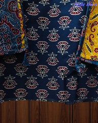 Cotton Printed Applique Work Unstitched Suit with Designer Applique Work Dupatta