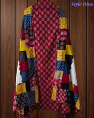 Cotton Printed Applique Work Unstitched Suit with Designer Applique Work Dupatta