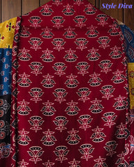 Cotton Printed Applique Work Unstitched Suit with Designer Applique Work Dupatta