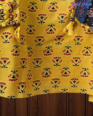 Cotton Printed Applique Work Unstitched Suit with Designer Applique Work Dupatta