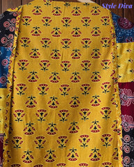 Cotton Printed Applique Work Unstitched Suit with Designer Applique Work Dupatta