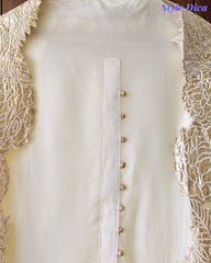 Designer Organza 3-Piece Unstitched Suit with Gotta Work & Scalloped Edges