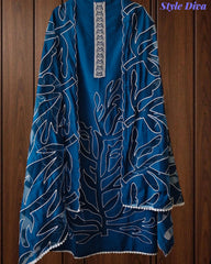 Mul Cotton Laser Cut Embroidery Unstitched Suit with Designer Dupatta
