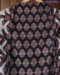 Cotton Printed Applique Work Unstitched Suit with Designer Applique Work Dupatta