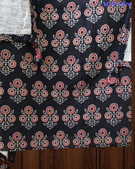 Cotton Printed Applique Work Unstitched Suit with Designer Applique Work Dupatta