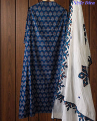 Cotton Printed Applique Work Unstitched Suit with Designer Applique Work Dupatta