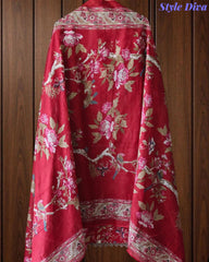 Pure Cotton Digital Print Unstitched Suit with Crochet Lace Dupatta