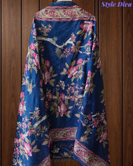Pure Cotton Digital Print Unstitched Suit with Crochet Lace Dupatta