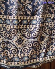 BLACK - Gajji Silk Digital Print Mirror Work Unstitched Suit with Digital Print Dupatta (Copy)