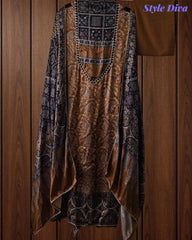 Gajji Silk Digital Print Mirror Work Unstitched Suit with Digital Print Dupatta
