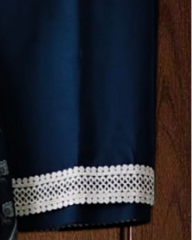Cotton Pakistani Style Printed Unstitched Suit With Crochet Lacing & Printed Dupatta
