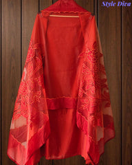 Modal Laser Cut Embroidered Un-Stitched Suit with Designer Dupatta