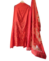 Modal Laser Cut Embroidered Un-Stitched Suit with Designer Dupatta