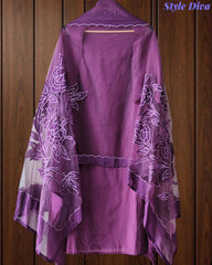 Modal Laser Cut Embroidered Un-Stitched Suit with Designer Dupatta