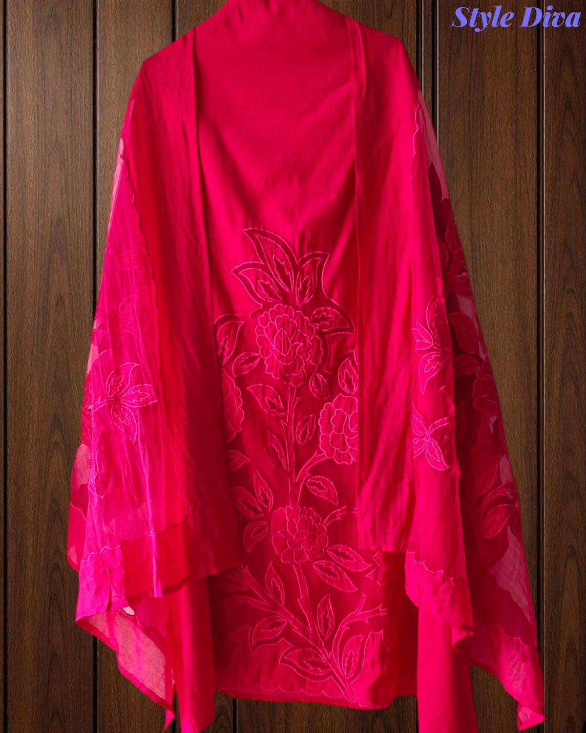 Modal Laser Cut Embroidered Un-Stitched Suit with Designer Dupatta