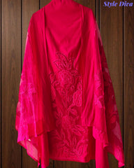 Modal Laser Cut Embroidered Un-Stitched Suit with Designer Dupatta
