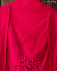 Modal Laser Cut Embroidered Un-Stitched Suit with Designer Dupatta