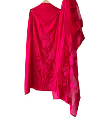 Modal Laser Cut Embroidered Un-Stitched Suit with Designer Dupatta