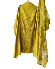 Modal Laser Cut Embroidered Un-Stitched Suit with Designer Dupatta
