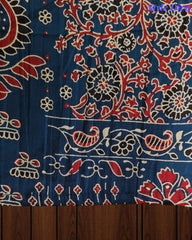 Pure Cotton Traditional Ajrak Printed Unstitched Suit With Zari Highlights & Mirror Work