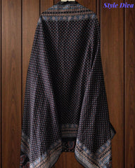 Pure Cotton Traditional Ajrak Printed Unstitched Suit With Zari Highlights & Mirror Work