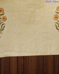 Mul Cotton Block Print Unstitched Suit with Embroidery & Block Print Dupatta