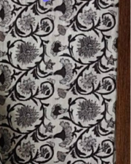 Pure Cotton Printed Unstitched Suit with Mirror Highlighting & Thread Embroidered Dupatta
