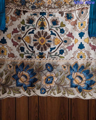Premium Pure Cotton Digital Print Unstitched Suit Set  with Organza Embroidery