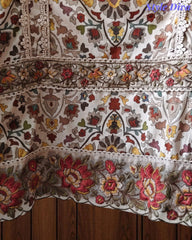Premium Pure Cotton Digital Print Unstitched Suit Set  with Organza Embroidery
