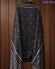 Cotton Maheshwari Digital Print Unstitched Suit Set with Banarasi Weaves & Banarasi Border Dupatta