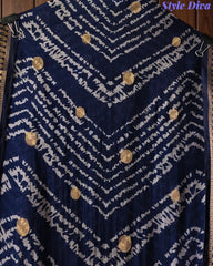 Cotton Maheshwari Digital Print Unstitched Suit Set with Banarasi Weaves & Banarasi Border Dupatta