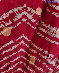 Cotton Maheshwari Digital Print Unstitched Suit Set with Banarasi Weaves & Banarasi Border Dupatta
