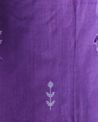 Pure Handloom Cotton Unstitched Suit Set with All-Over Embroidery & Tassel Dupatta