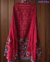 Cotton Pichwai Art Unstitched Suit Set with Kota Dupatta & Zari Highlighting