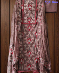Cotton Pichwai Art Unstitched Suit Set with Kota Dupatta & Zari Highlighting