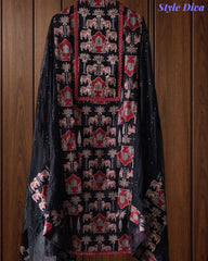 Cotton Pichwai Art Unstitched Suit Set with Kota Dupatta & Zari Highlighting