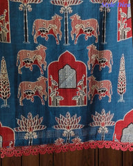 Cotton Pichwai Art Unstitched Suit Set with Kota Dupatta & Zari Highlighting