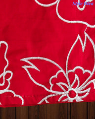 Pure Cotton Unstitched Suit Set with Overall Embroidery & Embroidered Cotton Dupatta