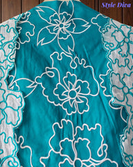 Women's Pure Cotton Unstitched Suit Set with Overall Embroidery & Embroidered Cotton Dupatta