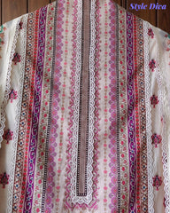 Premium Pure Cotton Digital Print Dress Material with Crochet Lace Border Dupatta