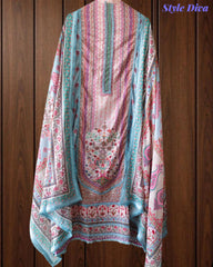Premium Pure Cotton Digital Print Dress Material with Crochet Lace Border Dupatta