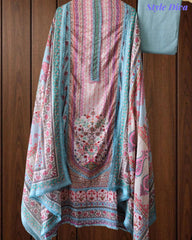 Premium Pure Cotton Digital Print Dress Material with Crochet Lace Border Dupatta